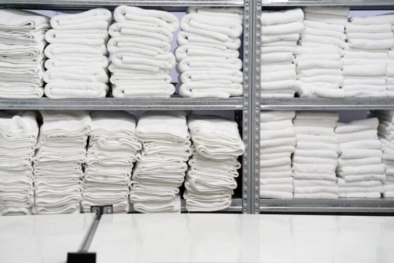 Commercial laundry items including towels linens and uniforms cleaned for Chicago businesses