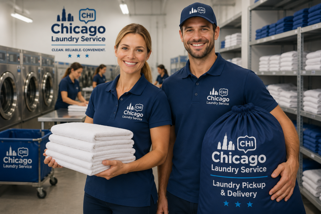 Commercial laundry service in West Loop, Chicago, IL