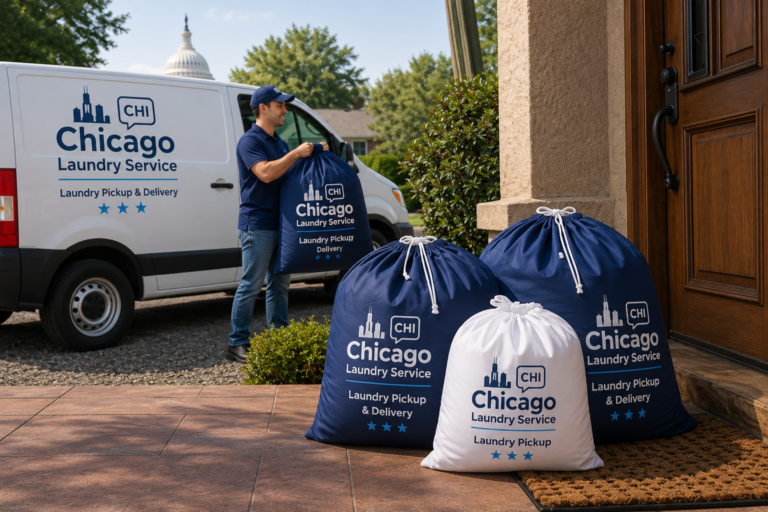 laundry delivery van in Chicago